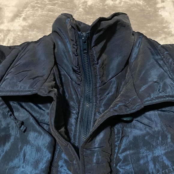 Vintage 80’s J. Gallery Giacca Metallic Blue Duck Down Filled Puffer Ski Jacket - Picture 3 of 11